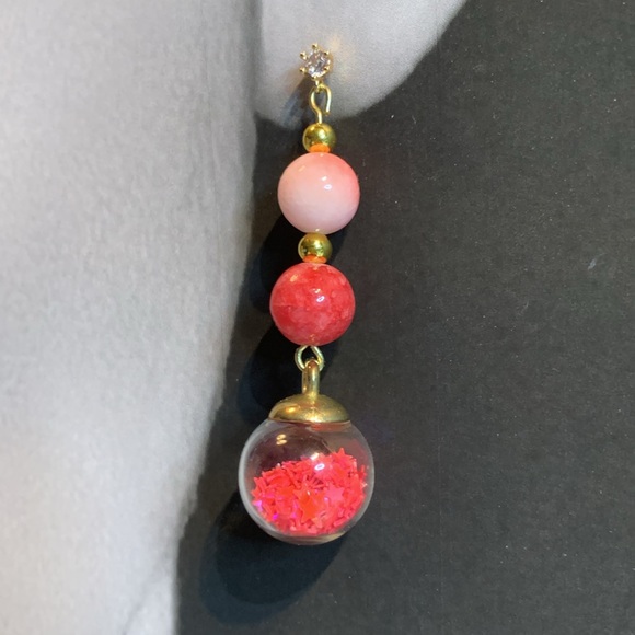 18k Gold Plated Stud Earrings handcrafted Drop pierced Dangle Pierced Earrings - Picture 3 of 17